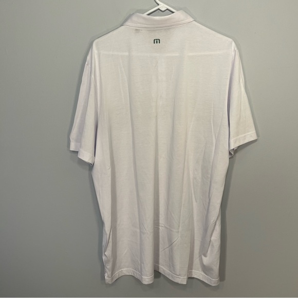 NEW Travis Mathew Polo Shirt Mens XXL 2XL White Golf Casual Performance FLAW - Picture 2 of 10